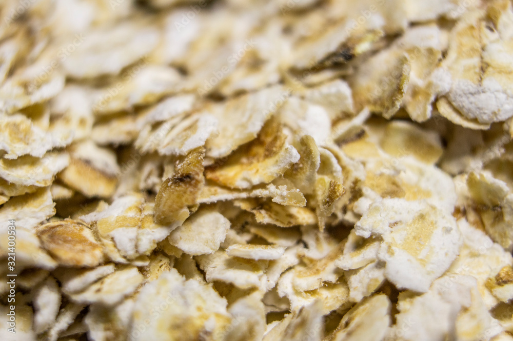 Oatmeal porridge closeup. Macro photo Oatmeal porridge closeup. Macro photo