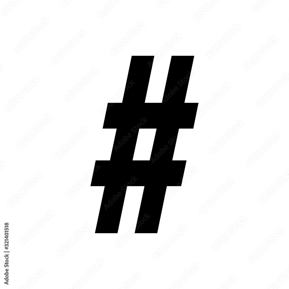 Obraz premium hashtag icon vector design logo template EPS 10