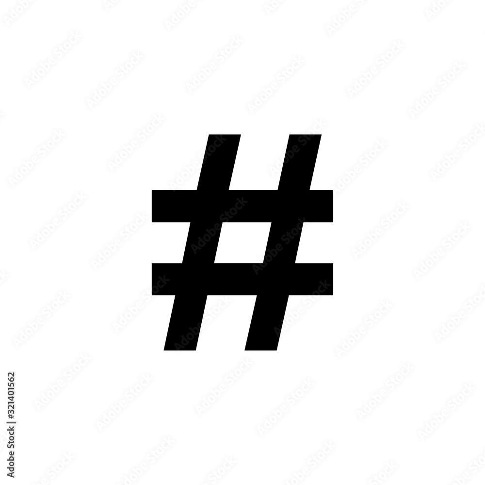 Obraz premium hashtag icon vector design logo template EPS 10