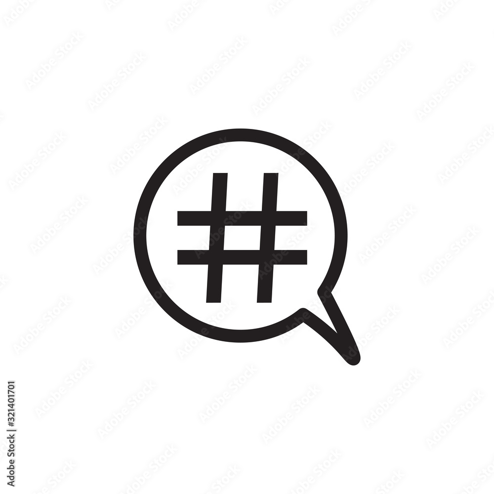Obraz premium hashtag icon vector design logo template EPS 10