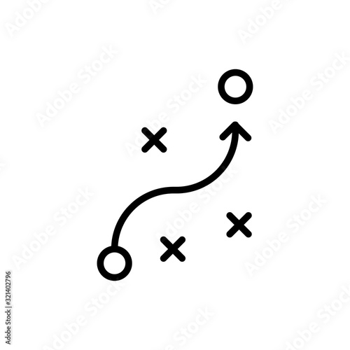 Simple strategy line icon.