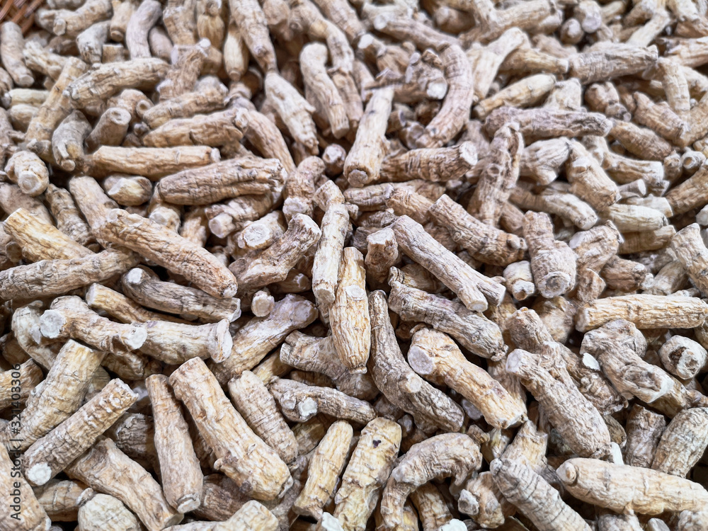 Dried root vegetables as a background Dried root vegetables as a background
