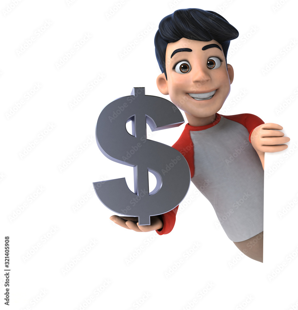 Fun 3D Asian teenager with a manga style Fun 3D Asian teenager with a manga style