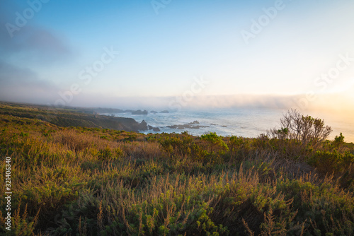 Pacific Valley in Los Padres National Forest. Monterey County, Pacific Coast, California