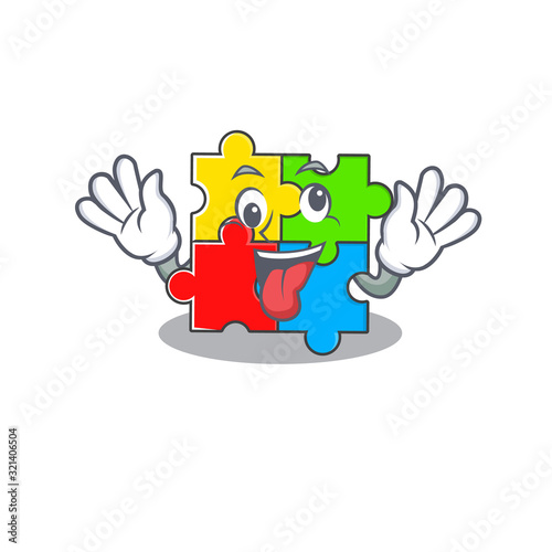 Cute sneaky puzzle toy Cartoon character with a crazy face