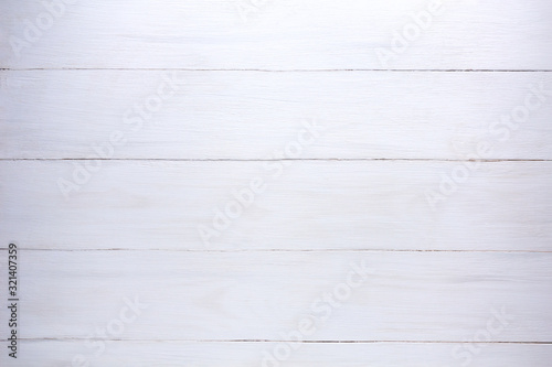 White painted horizontal boards, wooden background