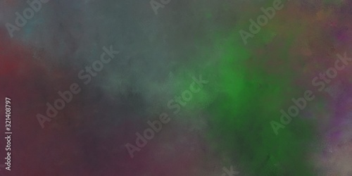 abstract painted artistic grunge horizontal background texture with dark slate gray, dark olive green and dim gray color