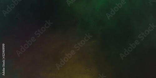 abstract painted artistic vintage horizontal header with very dark green, dark olive green and gray gray color