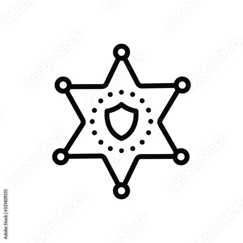 Black line icon for deputy 