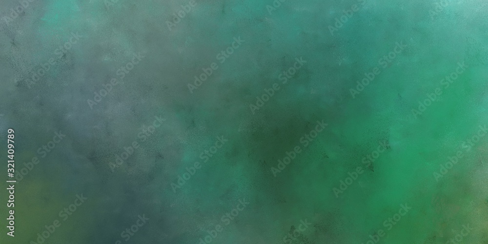 abstract painted artistic aged horizontal banner background  with sea green, medium aqua marine and cadet blue color