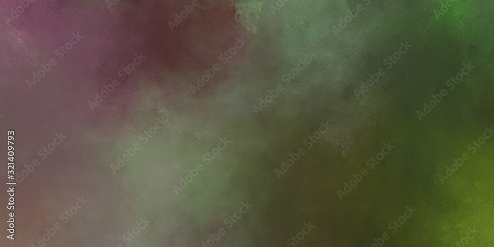 abstract painted artistic antique horizontal banner background  with dark olive green, gray gray and old mauve color