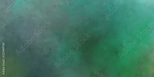 abstract painted artistic aged horizontal banner background with sea green, medium aqua marine and cadet blue color