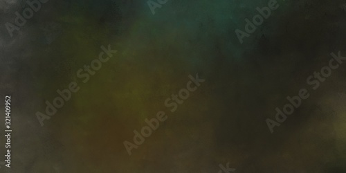 abstract painted artistic decorative horizontal background banner with very dark green, dim gray and dark gray color © Eigens