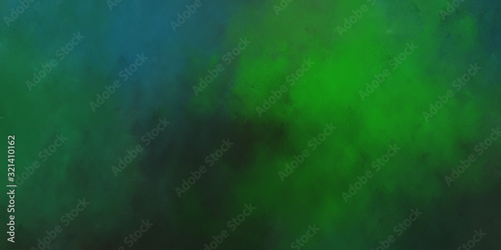 abstract painted artistic vintage horizontal header background  with dark slate gray, very dark green and teal green color