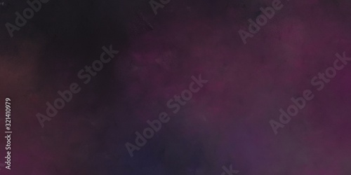 abstract painted artistic grunge horizontal background banner with very dark violet, silver and old mauve color