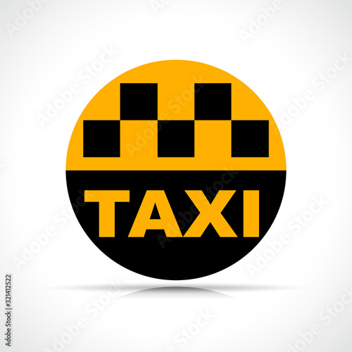 Vector taxi circle icon design