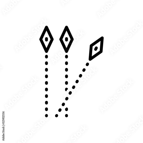 Black line icon for separate 