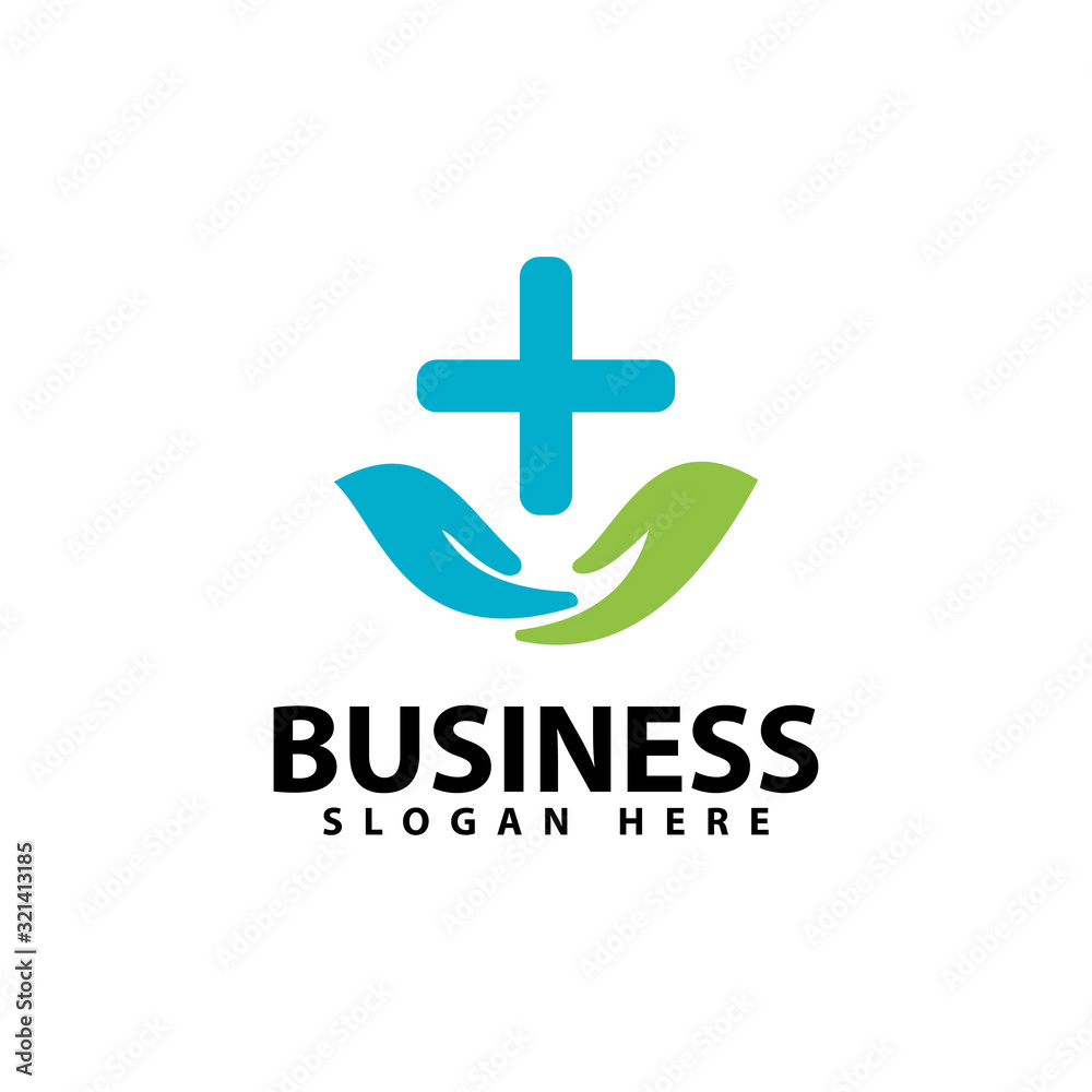 Obraz premium Medical logo template design vector icon illustration