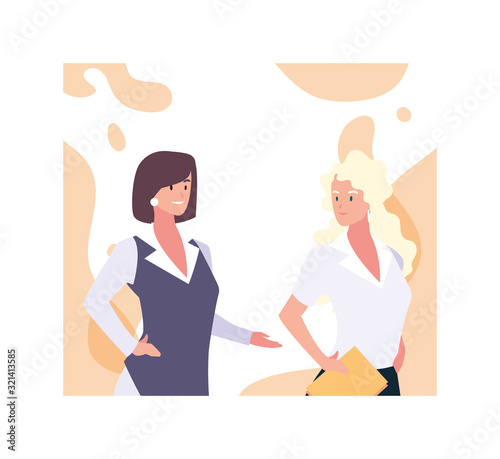 businesswomen in the work office, business professional women