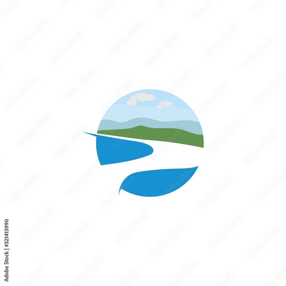 River vector icon illustration River vector icon illustration