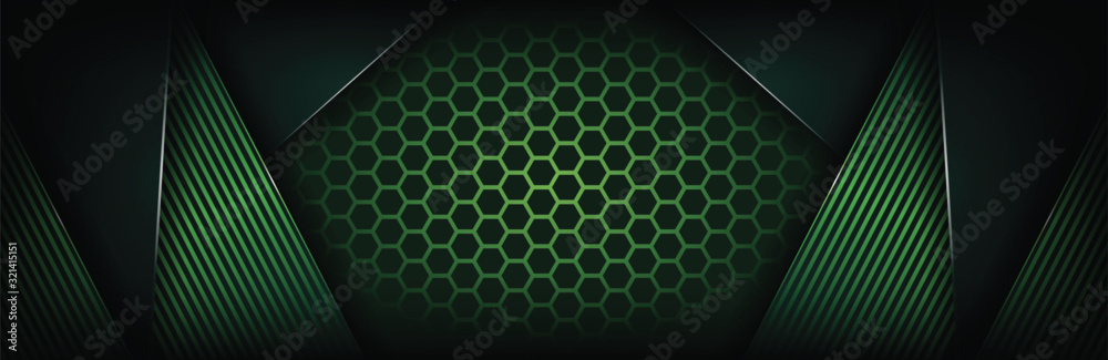 Fototapeta premium abstract luxury with dark green metallic background
