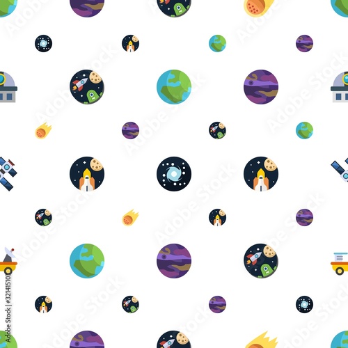 planet icons pattern seamless