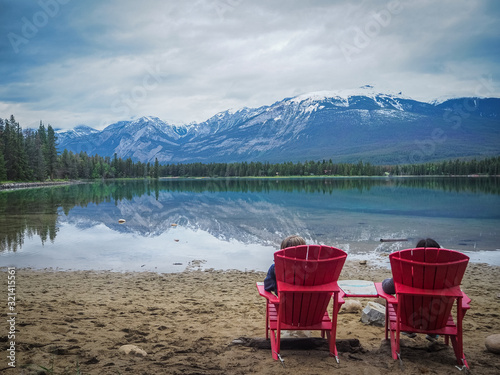 Red chair landscape
