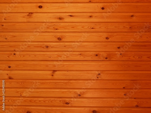 bright surface from pine panels varnished