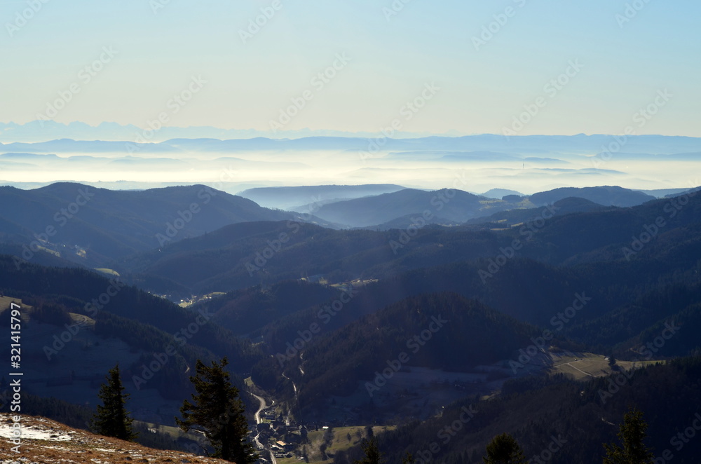 Blick vom Belchen auf den Schwarzwald