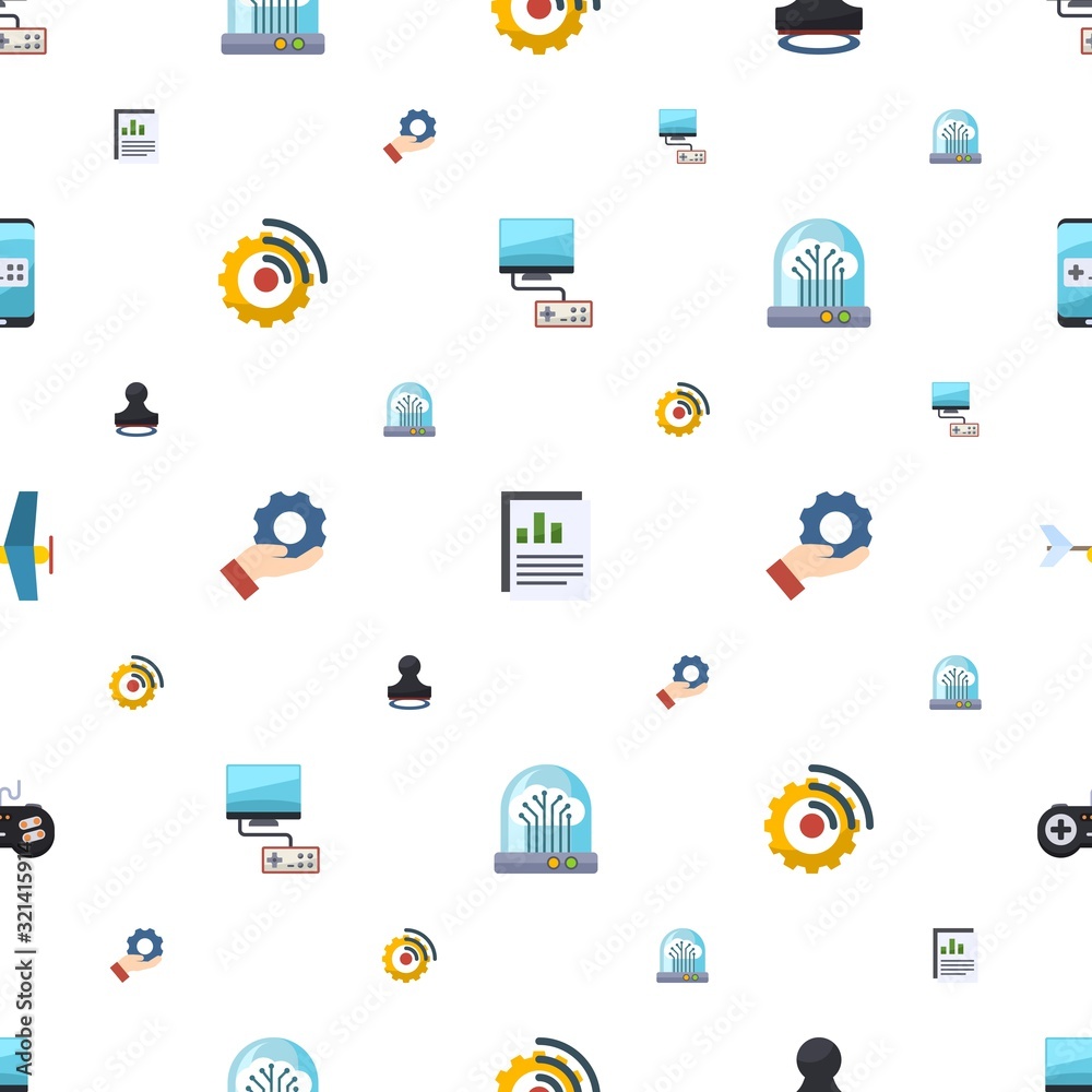 control icons pattern seamless