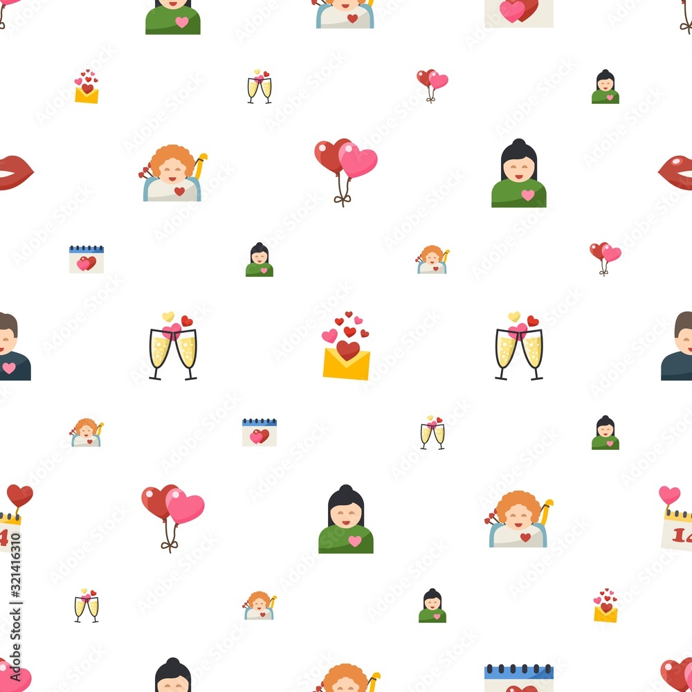 romantic icons pattern seamless