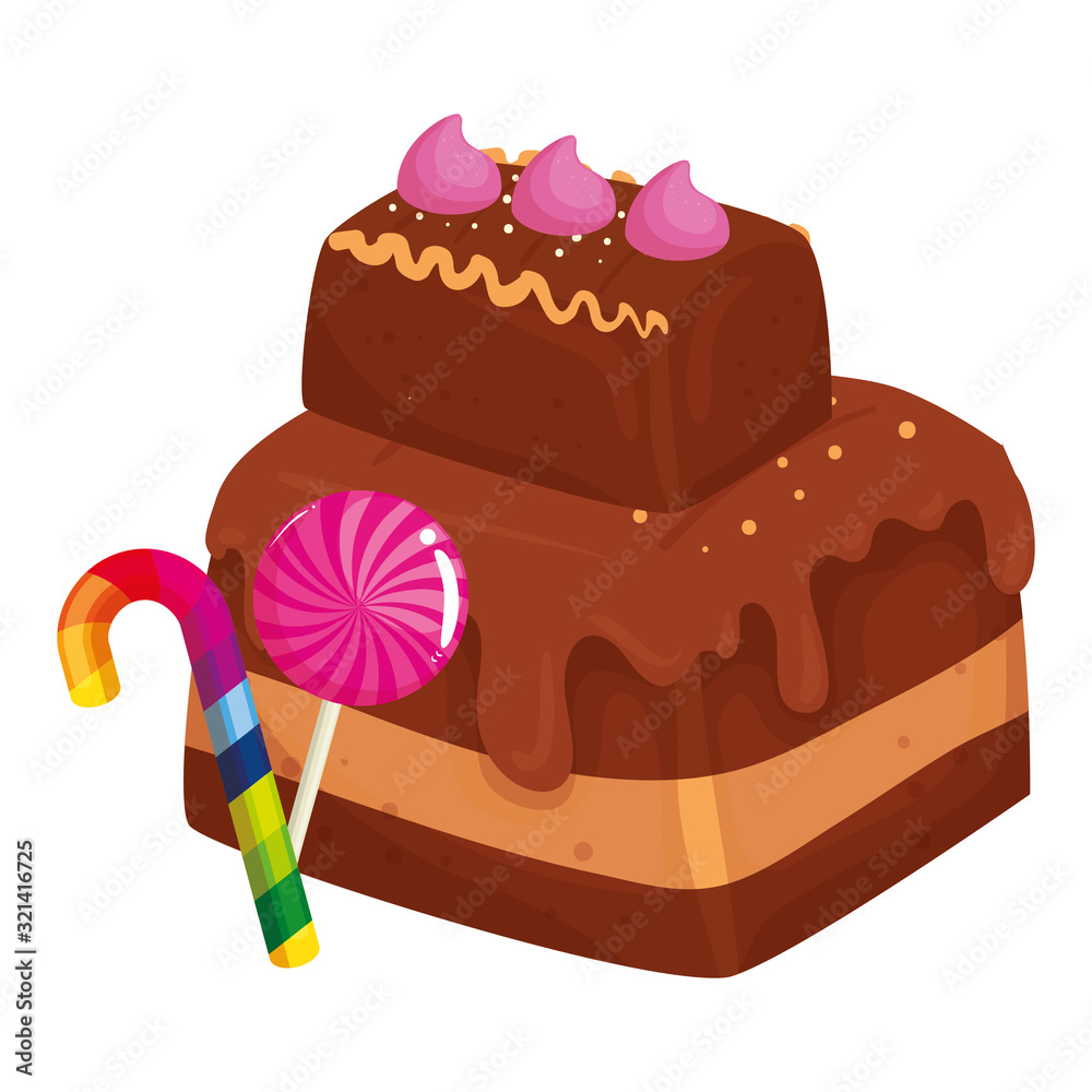 delicious brownie chocolate with candies delicious brownie chocolate with candies