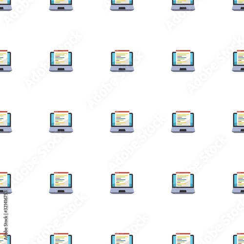 Web Development icon pattern seamless isolated on white background