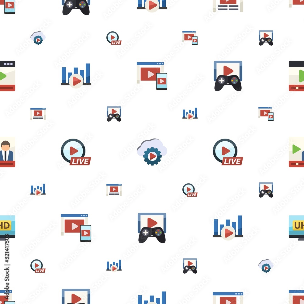 stream icons pattern seamless