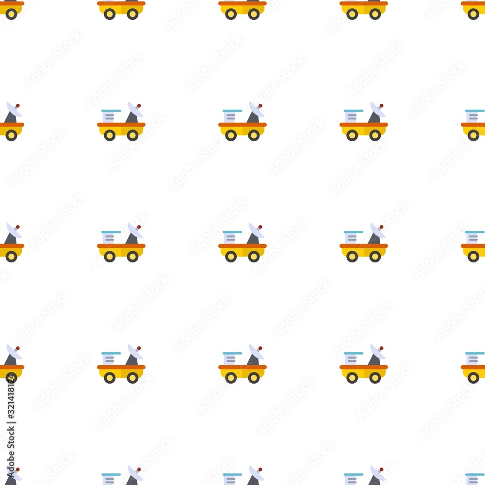 moon rover icon pattern seamless isolated on white background