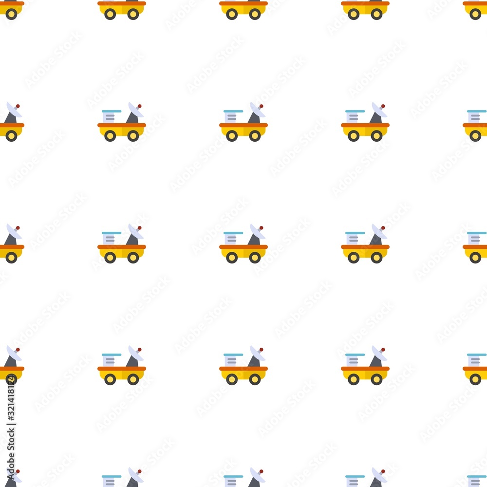 moon rover icon pattern seamless isolated on white background moon rover icon pattern seamless isolated on white background