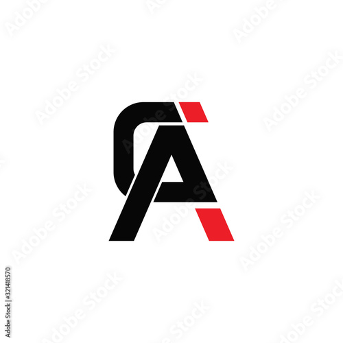 Initial letter ac or ca logo vector design templates