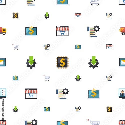 e-learning icons pattern seamless