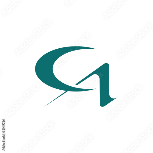 initial letter ac or ca logo vector design