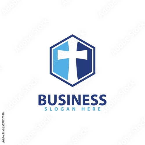 cross logo template design vector illustration