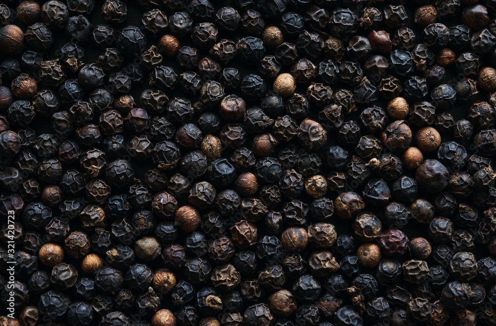 Close-up view of the black peppercorn Close-up view of the black peppercorn