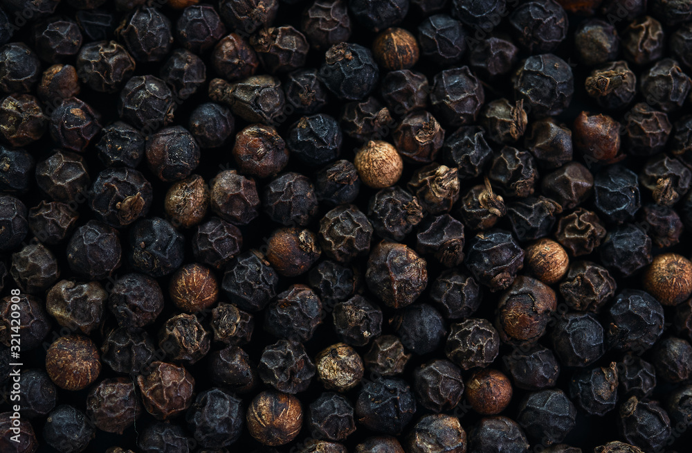 Close-up view of the black peppercorn Close-up view of the black peppercorn