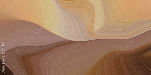 colorful creative fluid marble with modern curvy waves background design with pastel brown, very dark pink and tan color © Eigens