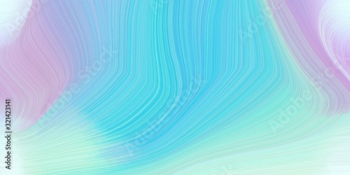 creative fluid artistic graphic with modern waves background illustration with light blue, powder blue and turquoise color © Eigens