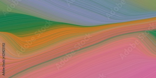 artistic flowing art with modern soft swirl waves background illustration with rosy brown, pale violet red and sea green color