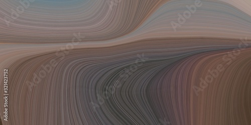artistic flowing art with smooth swirl waves background illustration with dim gray, gray gray and very dark blue color