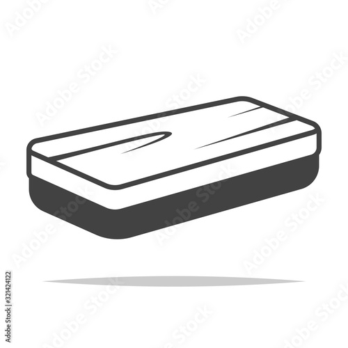 Chalkboard eraser icon transparent vector isolated