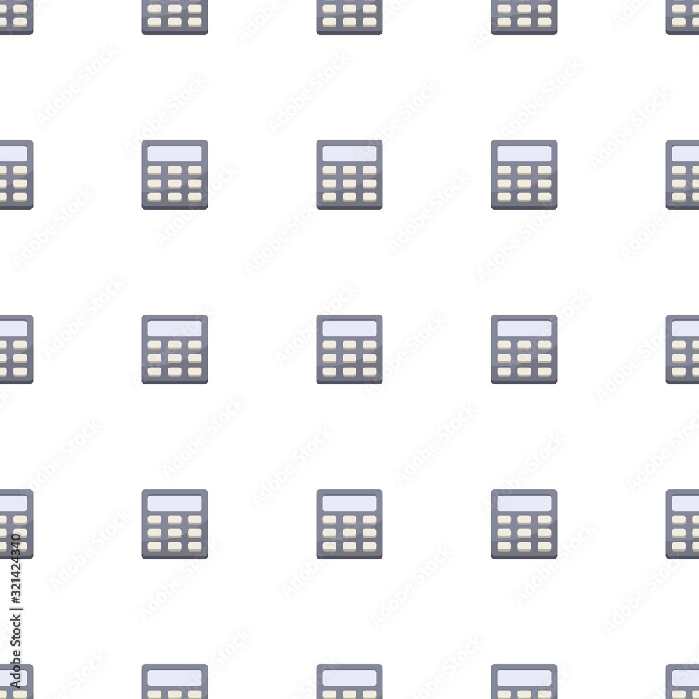 Calculator icon pattern seamless isolated on white background Calculator icon pattern seamless isolated on white background