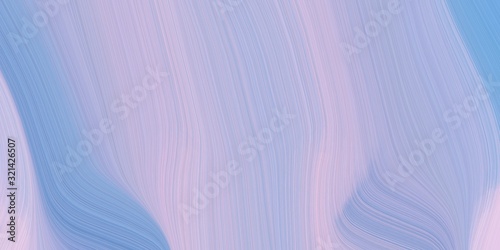Fototapeta Naklejka Na Ścianę i Meble -  liquid modern graphic style with elegant curvy swirl waves background design with light steel blue, corn flower blue and thistle color