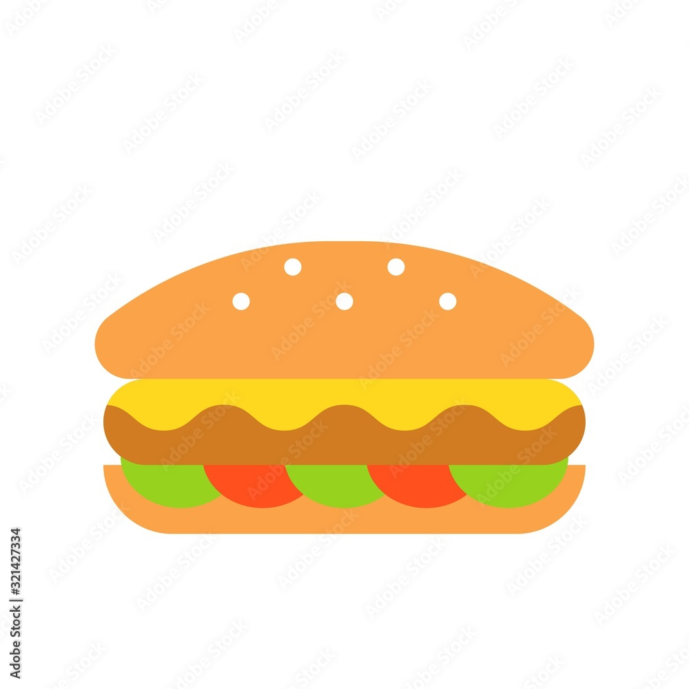 Hotdog vector, fast food related flat design icon Hotdog vector, fast food related flat design icon